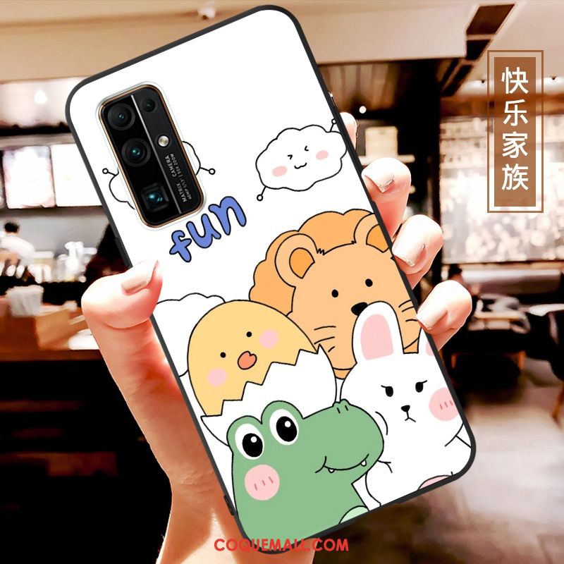 Étui Honor 30 Silicone Blanc Dessin Animé, Coque Honor 30 Incassable Fluide Doux