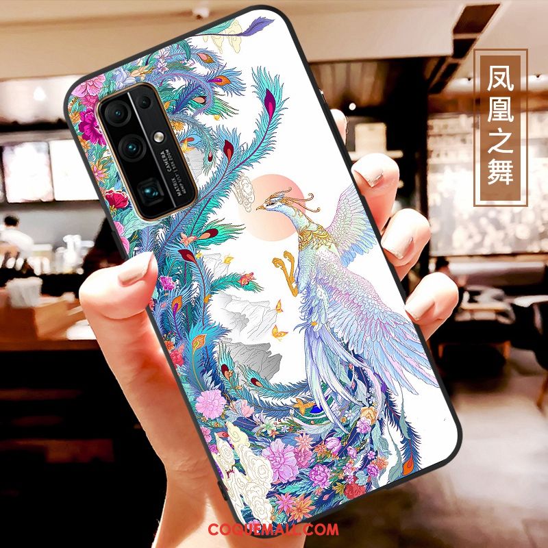 Étui Honor 30 Silicone Blanc Dessin Animé, Coque Honor 30 Incassable Fluide Doux