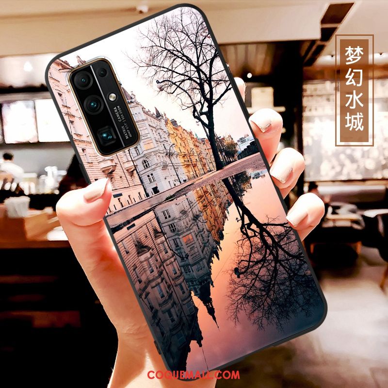 Étui Honor 30 Silicone Blanc Dessin Animé, Coque Honor 30 Incassable Fluide Doux