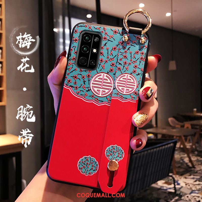 Étui Honor 30s Créatif Style Chinois Personnalité, Coque Honor 30s Tout Compris Rouge