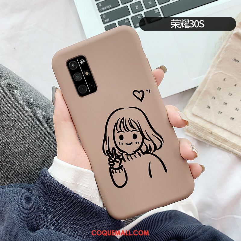 Étui Honor 30s Gris Charmant Silicone, Coque Honor 30s Protection Dessin Animé