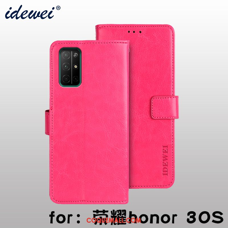 Étui Honor 30s Portefeuille Protection Nouveau, Coque Honor 30s Support En Cuir Braun