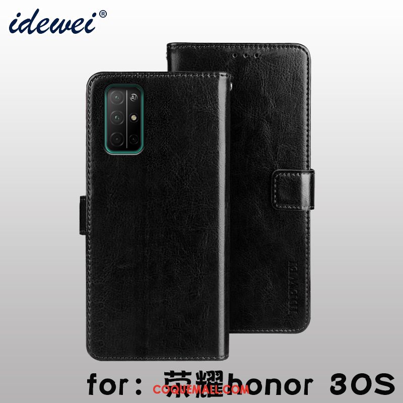 Étui Honor 30s Portefeuille Protection Nouveau, Coque Honor 30s Support En Cuir Braun