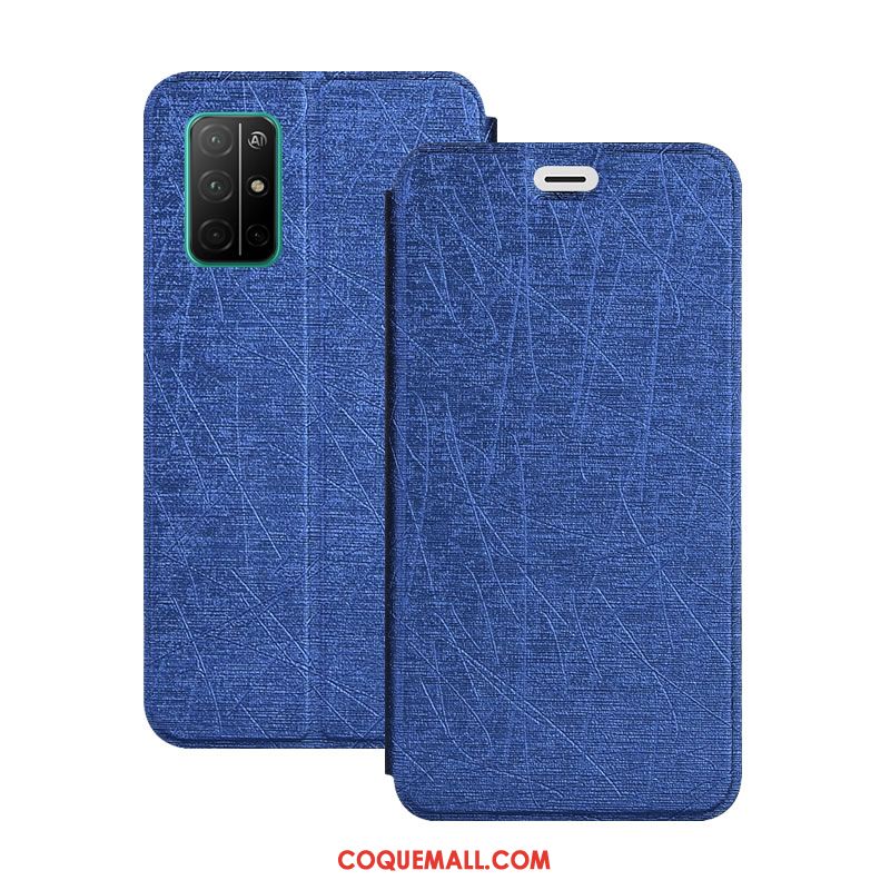 Étui Honor 30s Téléphone Portable En Cuir Bleu, Coque Honor 30s Tout Compris Silicone