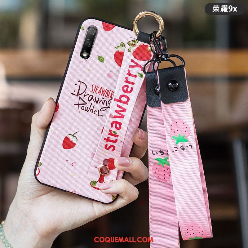 Étui Honor 9x Délavé En Daim Petit Simple, Coque Honor 9x Téléphone Portable Art