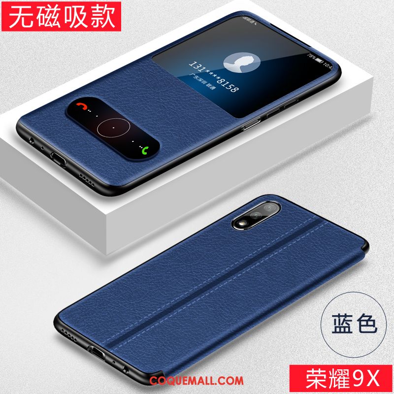 Étui Honor 9x En Cuir Silicone Mode, Coque Honor 9x Magnétisme Protection