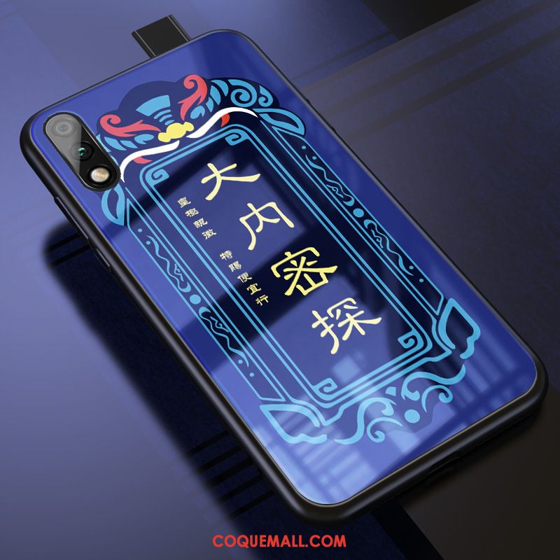 Étui Honor 9x Miroir Verre Bleu, Coque Honor 9x Nouveau Personnalité