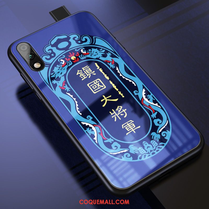 Étui Honor 9x Miroir Verre Bleu, Coque Honor 9x Nouveau Personnalité