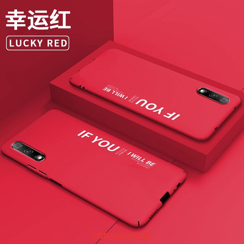 Étui Honor 9x Mode Incassable Difficile, Coque Honor 9x Délavé En Daim Net Rouge