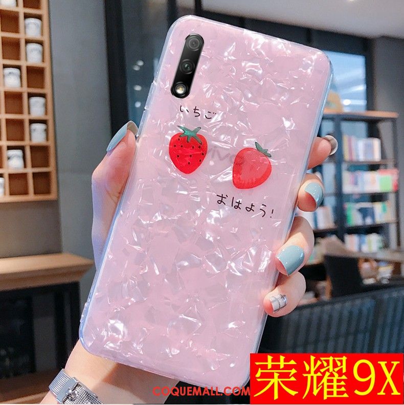 Étui Honor 9x Nouveau Charmant Incassable, Coque Honor 9x Fluide Doux Rose