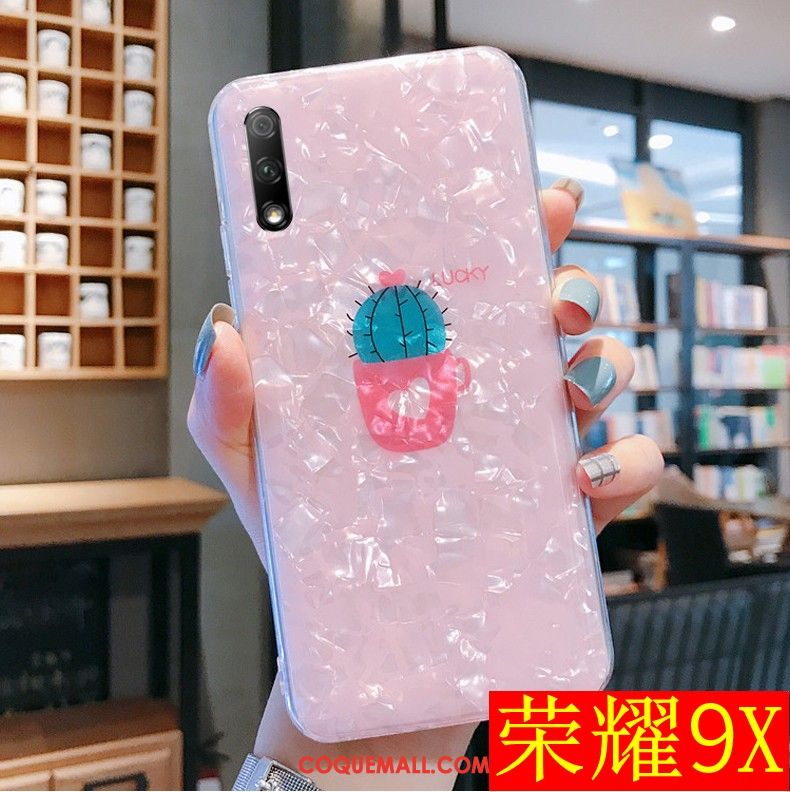 Étui Honor 9x Nouveau Charmant Incassable, Coque Honor 9x Fluide Doux Rose