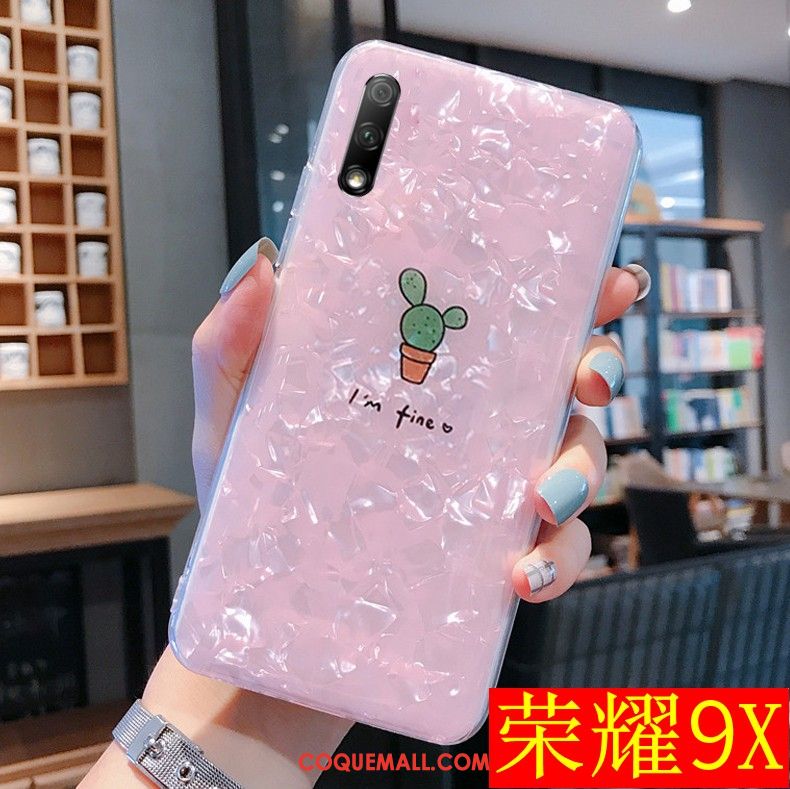 Étui Honor 9x Nouveau Charmant Incassable, Coque Honor 9x Fluide Doux Rose