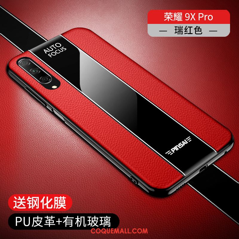 Étui Honor 9x Pro Créatif Luxe Net Rouge, Coque Honor 9x Pro Fluide Doux Personnalité