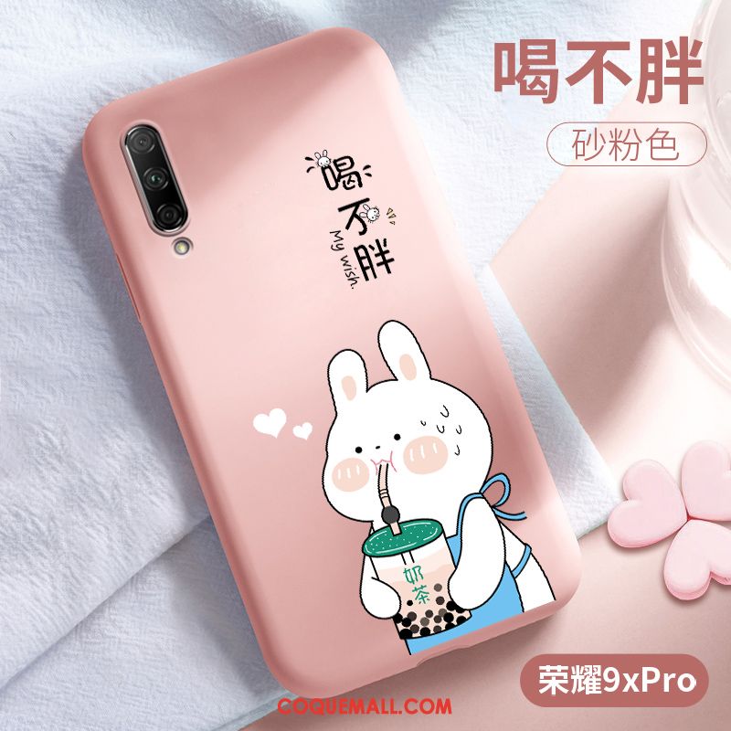 Étui Honor 9x Pro Incassable Tempérer Délavé En Daim, Coque Honor 9x Pro Personnalité Rose