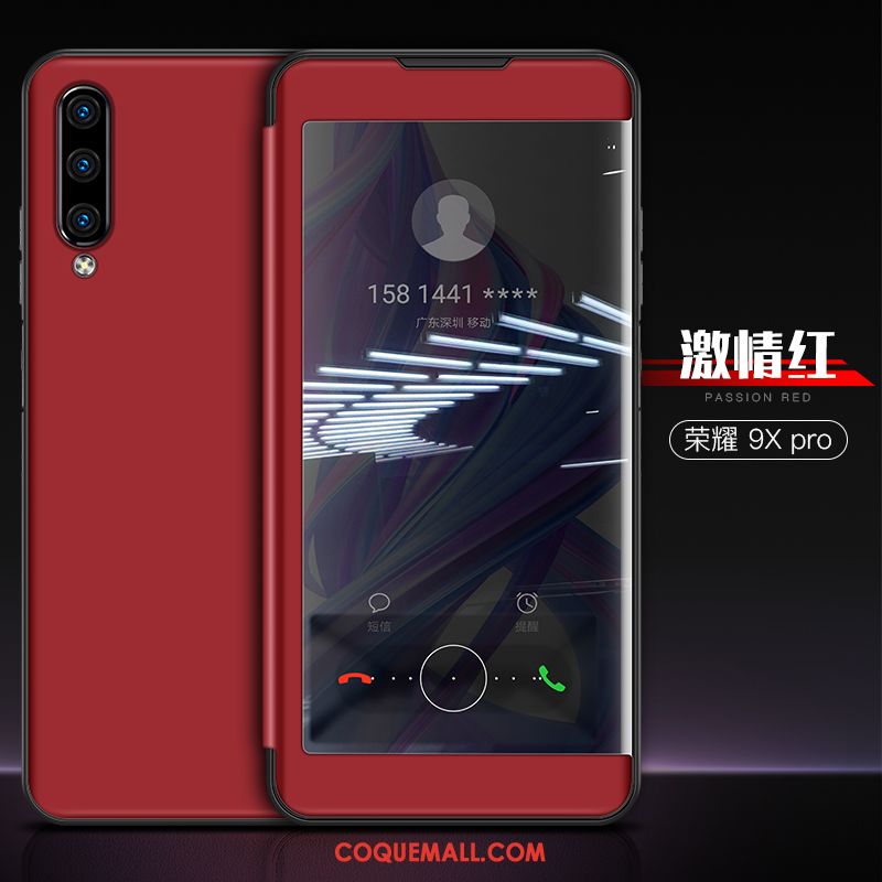 Étui Honor 9x Pro Mode En Cuir Clamshell, Coque Honor 9x Pro Bleu Marque De Tendance