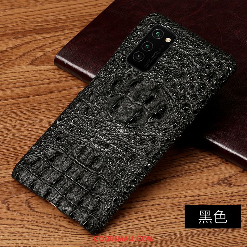 Étui Honor View30 Incassable Crocodile Modèle Qualité, Coque Honor View30 Personnalisé Luxe Braun