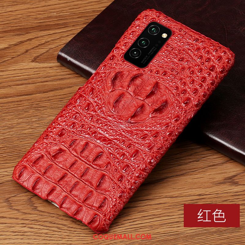 Étui Honor View30 Incassable Crocodile Modèle Qualité, Coque Honor View30 Personnalisé Luxe Braun