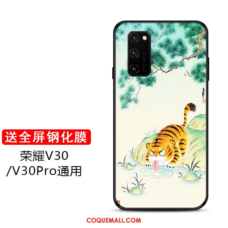 Étui Honor View30 Net Rouge Personnalisé Créatif, Coque Honor View30 Protection Vert