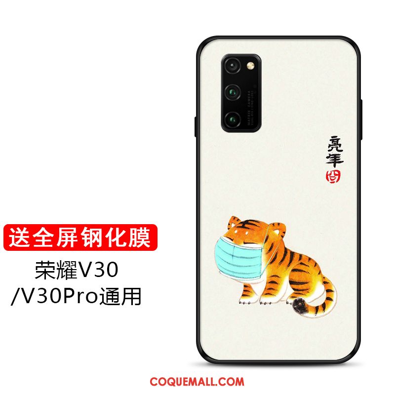 Étui Honor View30 Net Rouge Personnalisé Créatif, Coque Honor View30 Protection Vert