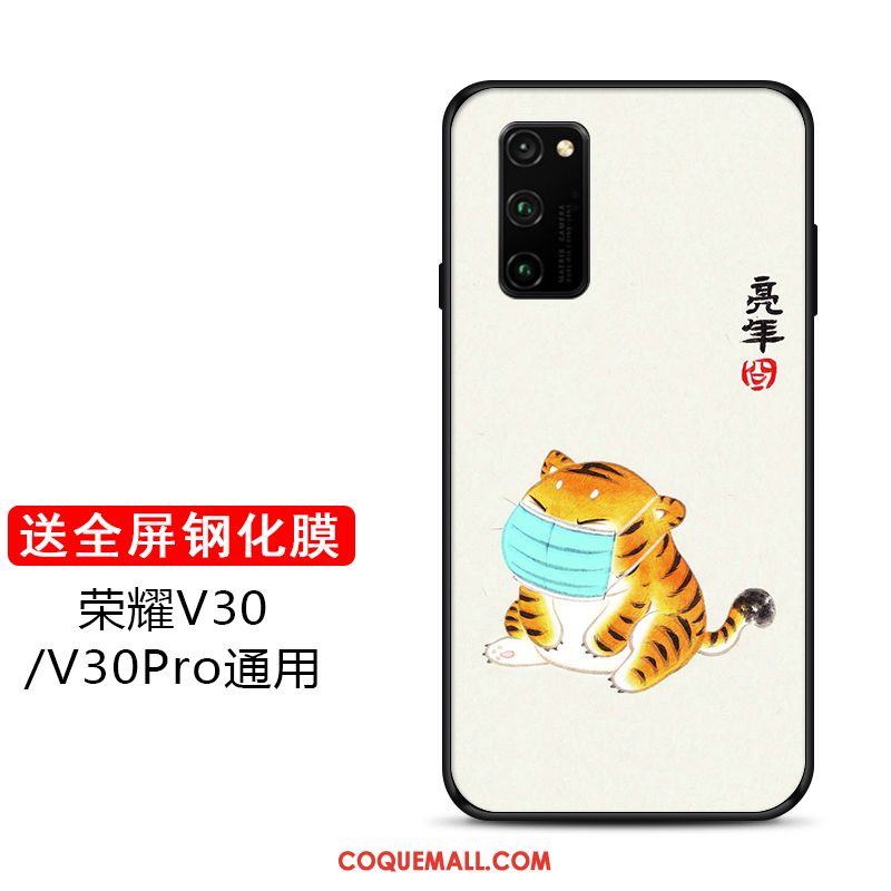 Étui Honor View30 Net Rouge Personnalisé Créatif, Coque Honor View30 Protection Vert