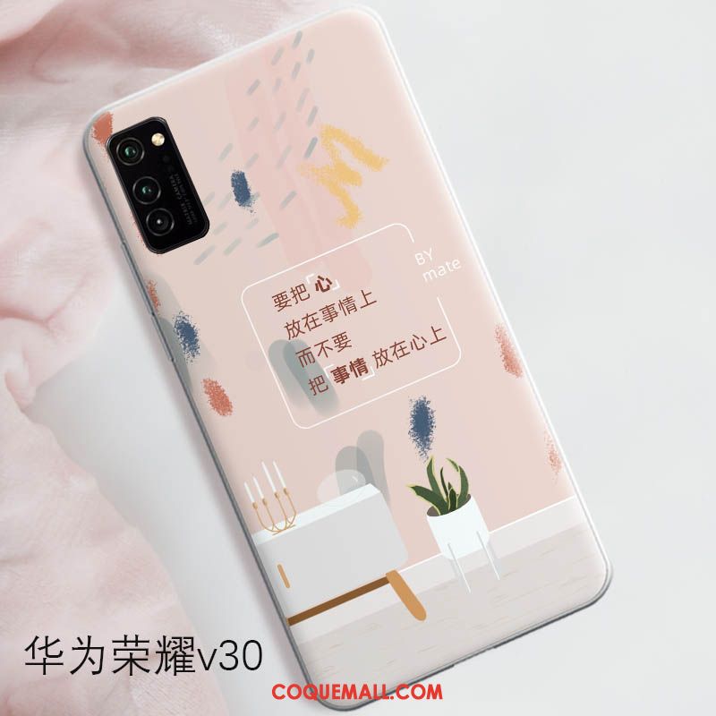 Étui Honor View30 Net Rouge Protection Tout Compris, Coque Honor View30 Bleu Clair Fluide Doux