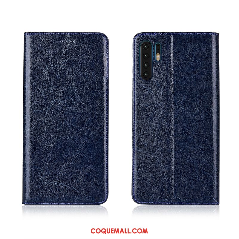 Étui Honor View30 Nouveau Fluide Doux Cuir Véritable, Coque Honor View30 Modèle Fleurie Incassable