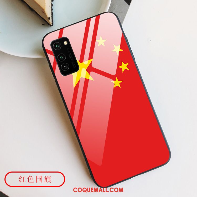 Étui Honor View30 Pro Blanc Téléphone Portable Difficile, Coque Honor View30 Pro Verre Style Chinois