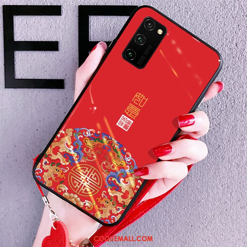 Étui Honor View30 Pro Net Rouge Amoureux Bleu, Coque Honor View30 Pro Incassable Tendance