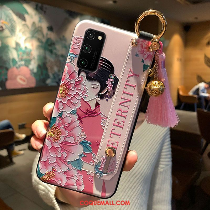 Étui Honor View30 Pro Style Chinois Incassable Support, Coque Honor View30 Pro Nouveau Fluide Doux