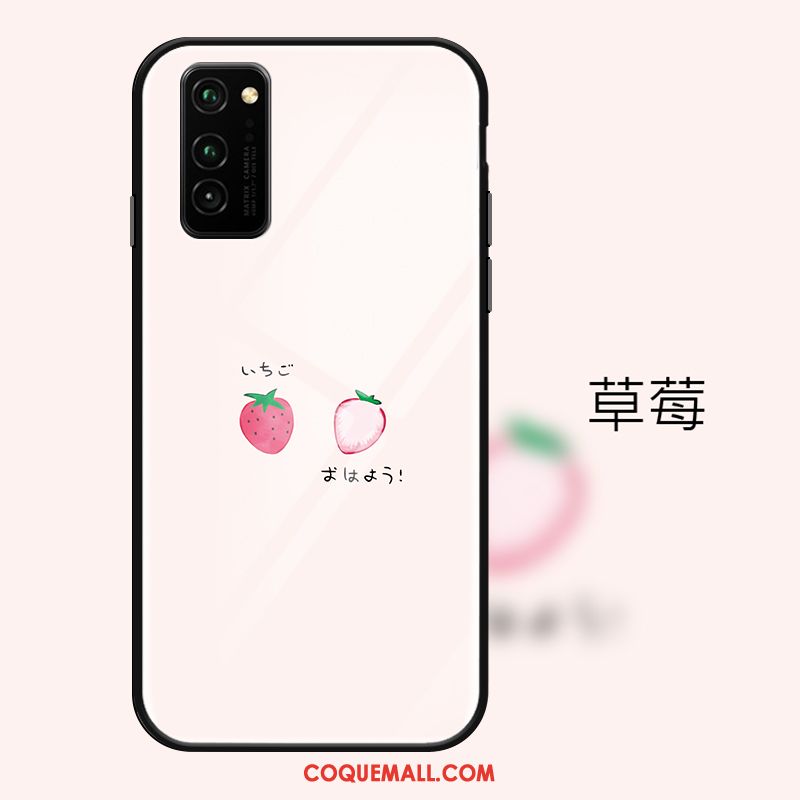 Étui Honor View30 Pro Verre Incassable Dessin Animé, Coque Honor View30 Pro Rose Clair