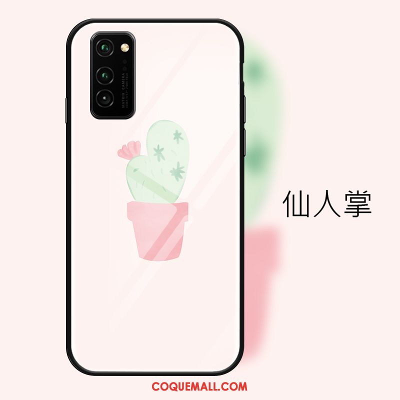 Étui Honor View30 Pro Verre Incassable Dessin Animé, Coque Honor View30 Pro Rose Clair