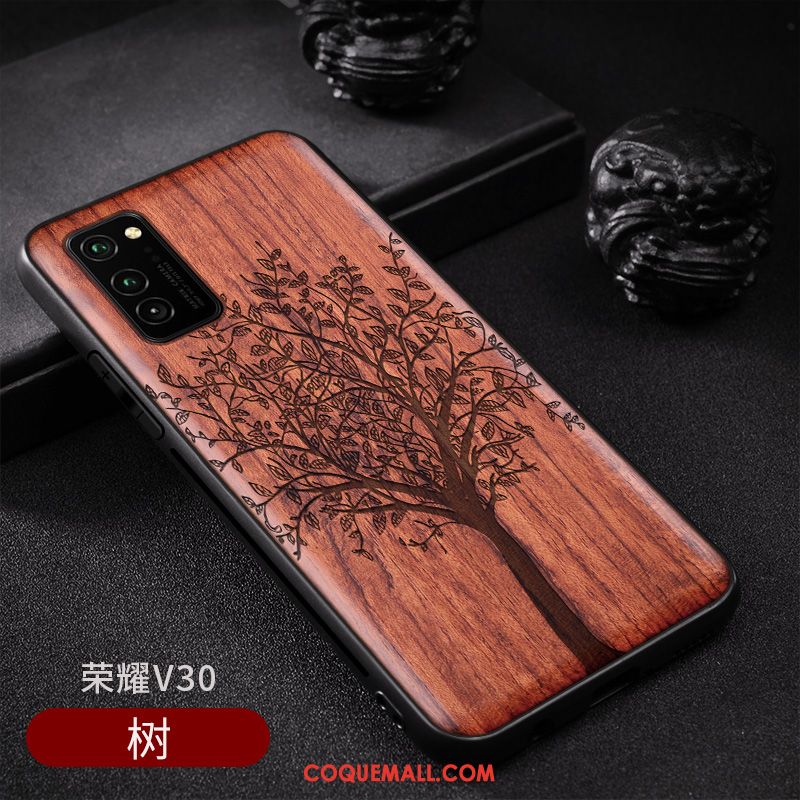 Étui Honor View30 Style Chinois Vintage Protection, Coque Honor View30 Motif Personnalité Braun