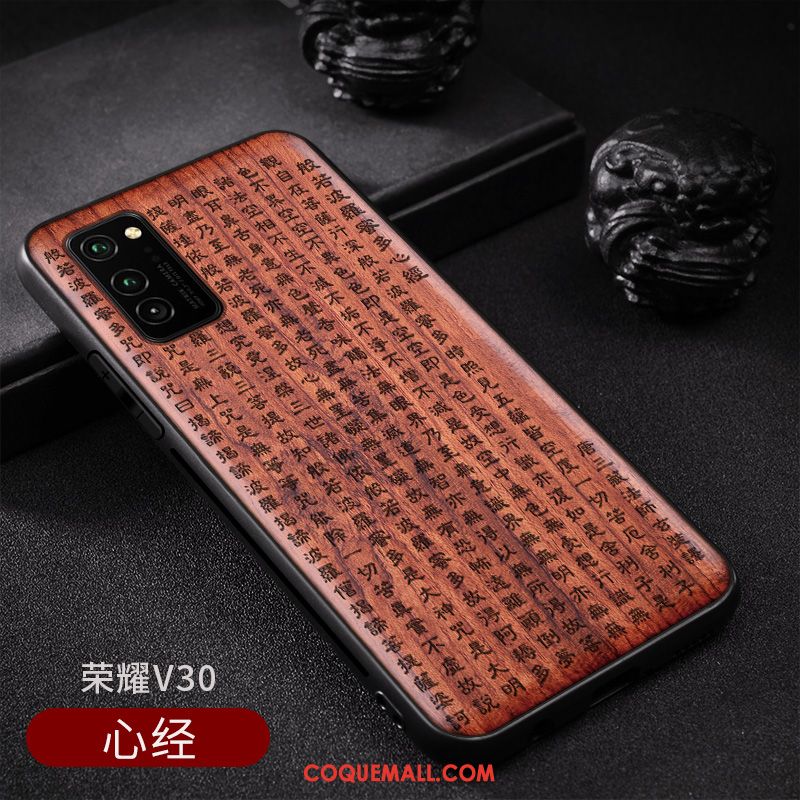 Étui Honor View30 Style Chinois Vintage Protection, Coque Honor View30 Motif Personnalité Braun