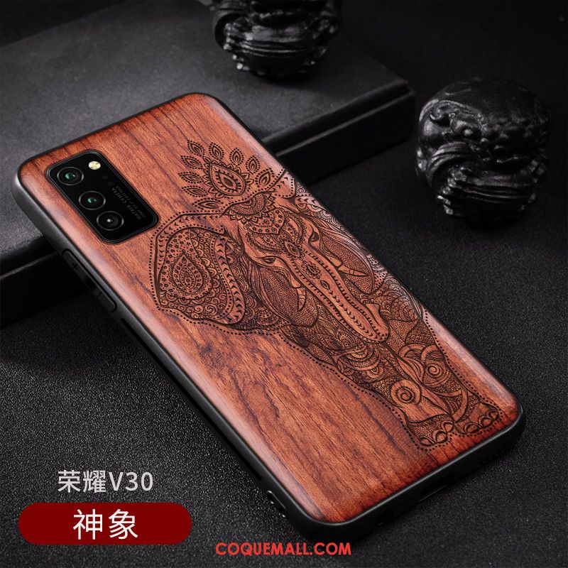 Étui Honor View30 Style Chinois Vintage Protection, Coque Honor View30 Motif Personnalité Braun