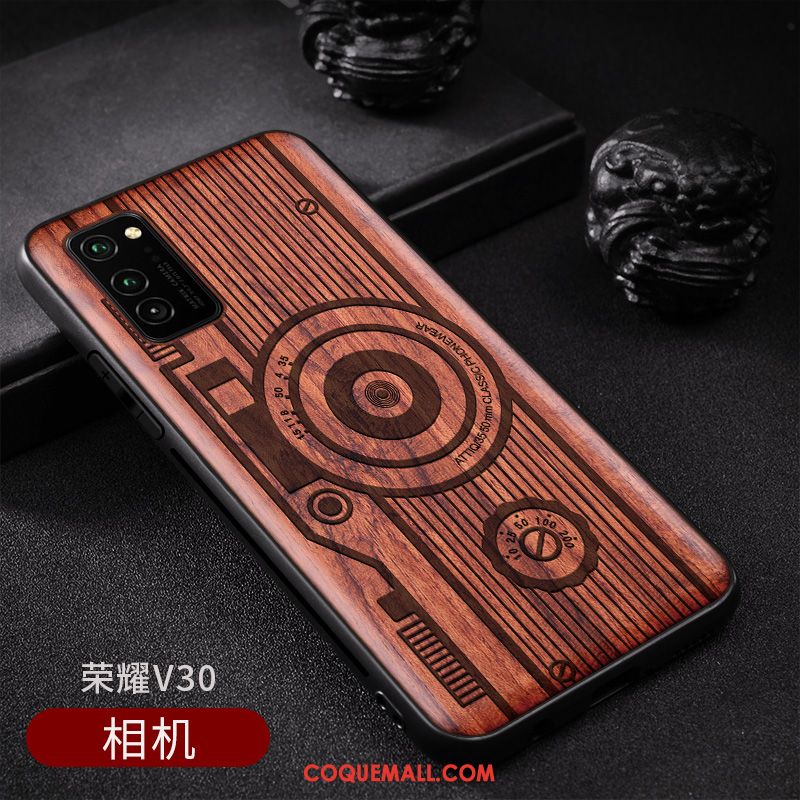 Étui Honor View30 Style Chinois Vintage Protection, Coque Honor View30 Motif Personnalité Braun