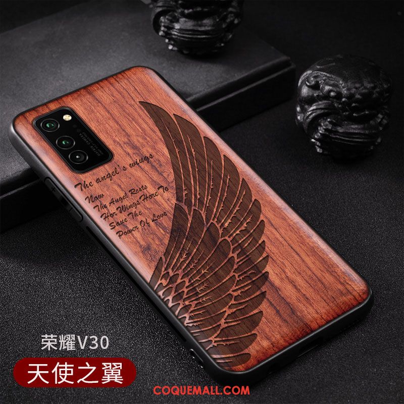 Étui Honor View30 Style Chinois Vintage Protection, Coque Honor View30 Motif Personnalité Braun