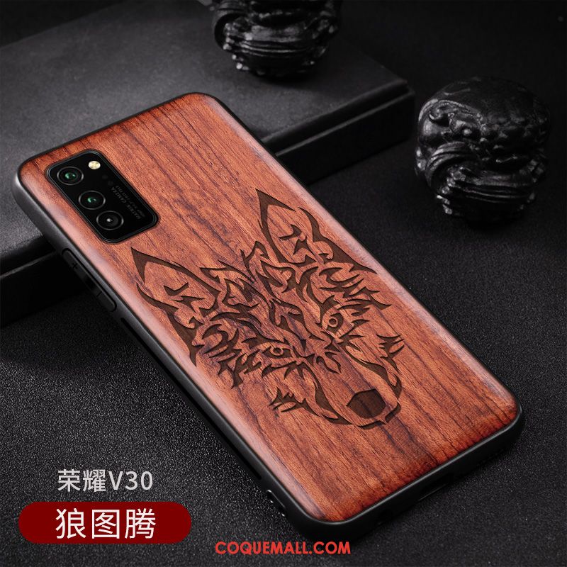 Étui Honor View30 Style Chinois Vintage Protection, Coque Honor View30 Motif Personnalité Braun