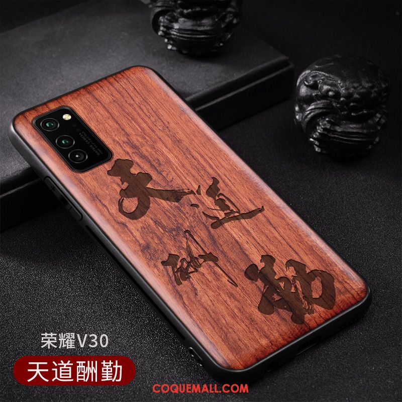 Étui Honor View30 Style Chinois Vintage Protection, Coque Honor View30 Motif Personnalité Braun