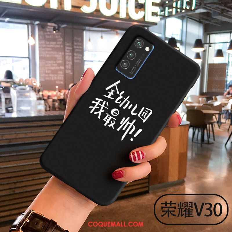 Étui Honor View30 Tout Compris Noir Personnalité, Coque Honor View30 Silicone Téléphone Portable