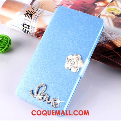 Étui Htc 10 Modèle Fleurie Papillon Bleu, Coque Htc 10 Soie Mulberry Protection