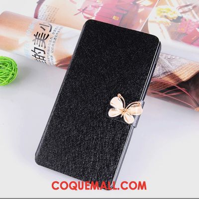 Étui Htc 10 Modèle Fleurie Papillon Bleu, Coque Htc 10 Soie Mulberry Protection