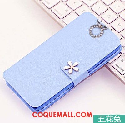 Étui Htc 10 Modèle Fleurie Papillon Bleu, Coque Htc 10 Soie Mulberry Protection