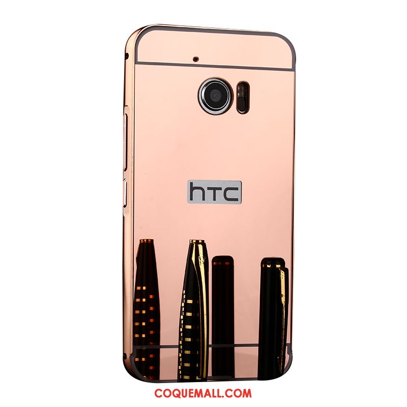 Étui Htc 10 Noir Miroir Métal, Coque Htc 10 Protection Border