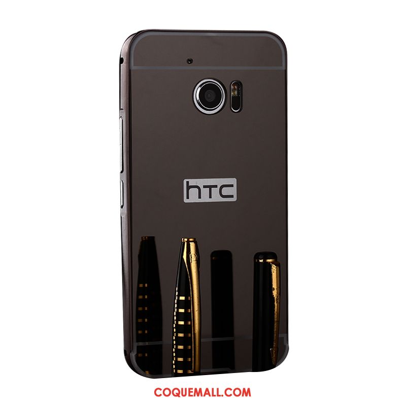 Étui Htc 10 Noir Miroir Métal, Coque Htc 10 Protection Border