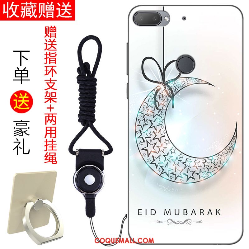 Étui Htc Desire 12+ Fluide Doux Art Simple, Coque Htc Desire 12+ Incassable Bleu
