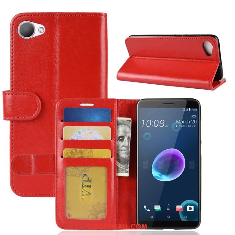 Étui Htc Desire 12 Foncé Protection Étui En Cuir, Coque Htc Desire 12 Portefeuille Téléphone Portable Braun