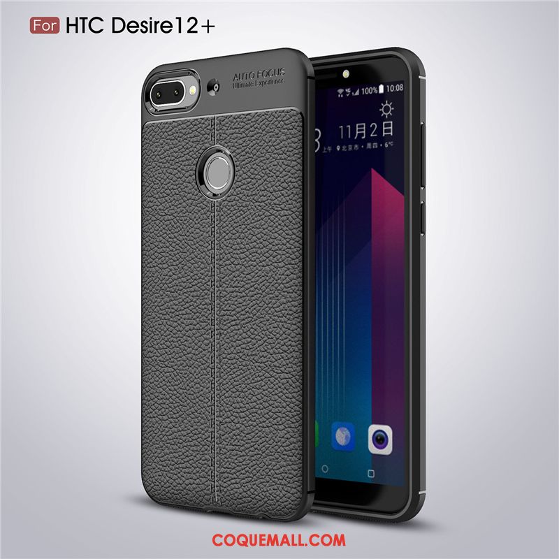 Étui Htc Desire 12+ Gris Incassable Protection, Coque Htc Desire 12+ Fluide Doux Silicone