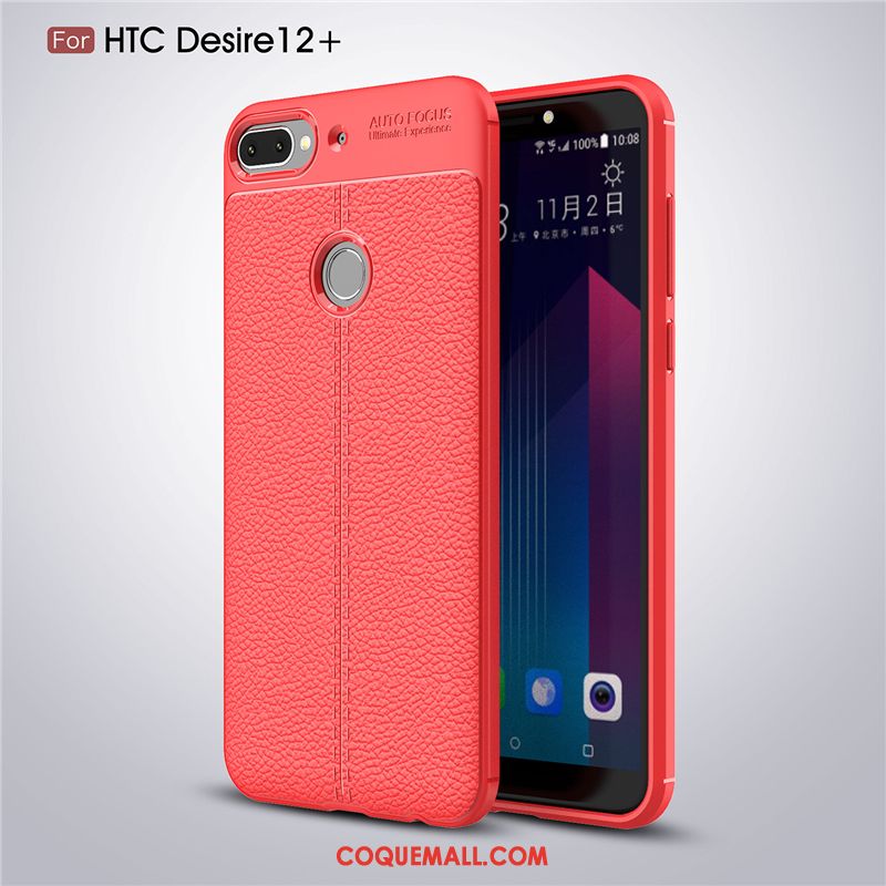 Étui Htc Desire 12+ Gris Incassable Protection, Coque Htc Desire 12+ Fluide Doux Silicone