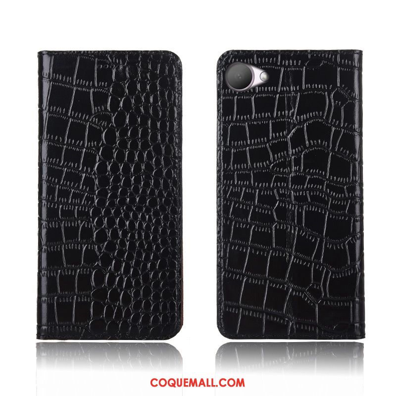 Étui Htc Desire 12 Incassable Cuir Véritable Crocodile, Coque Htc Desire 12 Fluide Doux Téléphone Portable