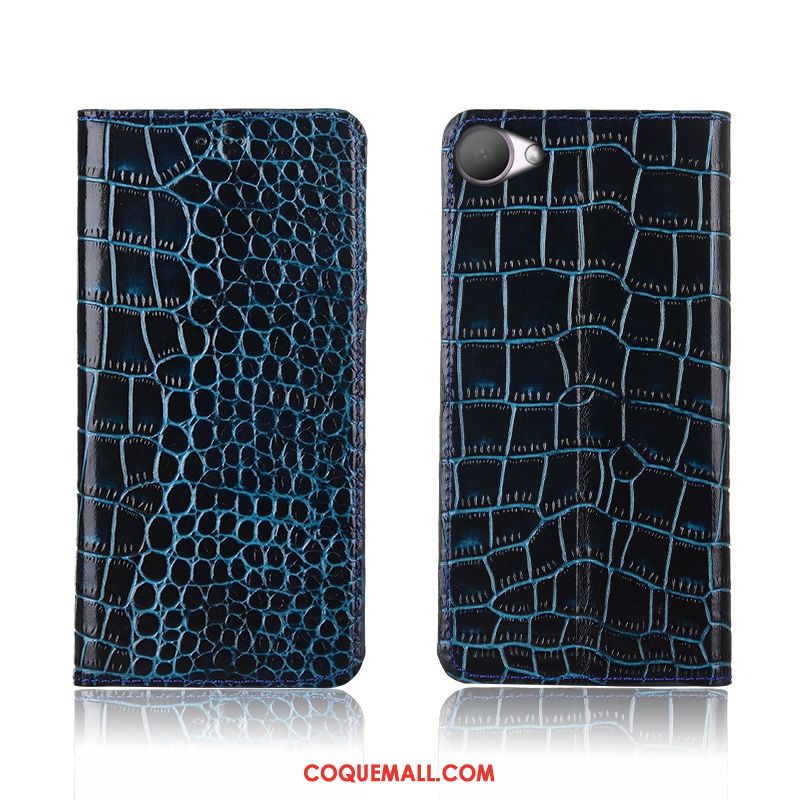 Étui Htc Desire 12 Incassable Cuir Véritable Crocodile, Coque Htc Desire 12 Fluide Doux Téléphone Portable